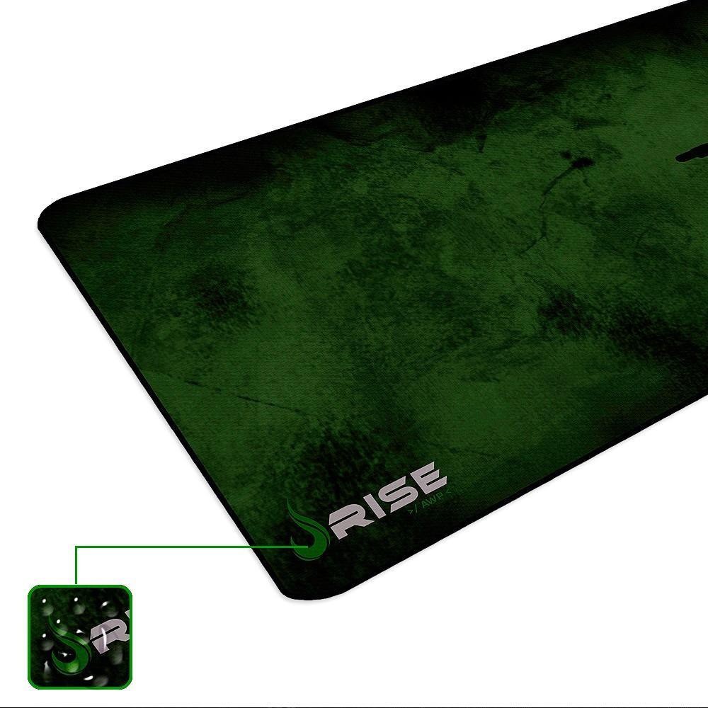 Mouse Pad Gamer Rise Mode Sniper Speed Extendido Verde Mm X Mm X